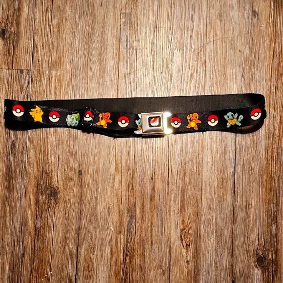 Buckle-Down Other - Buckle-Down Black Pokémon Belt with Character and Pokéball Design Adjustable